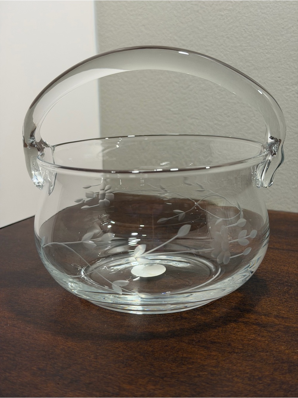 Princess House Heritage Crystal Basket, 5”#685 Retired